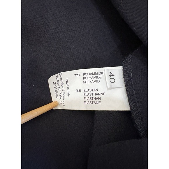 Chairs Boni Dress Black Cocktail Peplum Italy LBD Glam - Picture 9 of 9